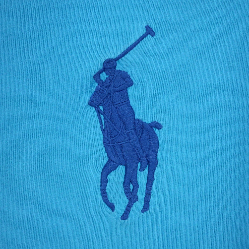 Polo Ralph Lauren T-shirt Boys XL 18 20 Blue Big Pony Cotton Knit 3 Preppy - Picture 5 of 11